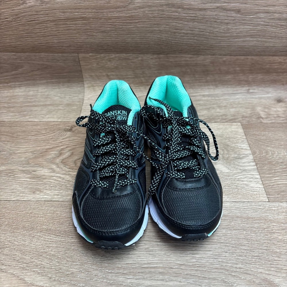 Danskin Now Womens Black Teal Mesh Athletic Running Shoes Size 6 WMDN46E5009